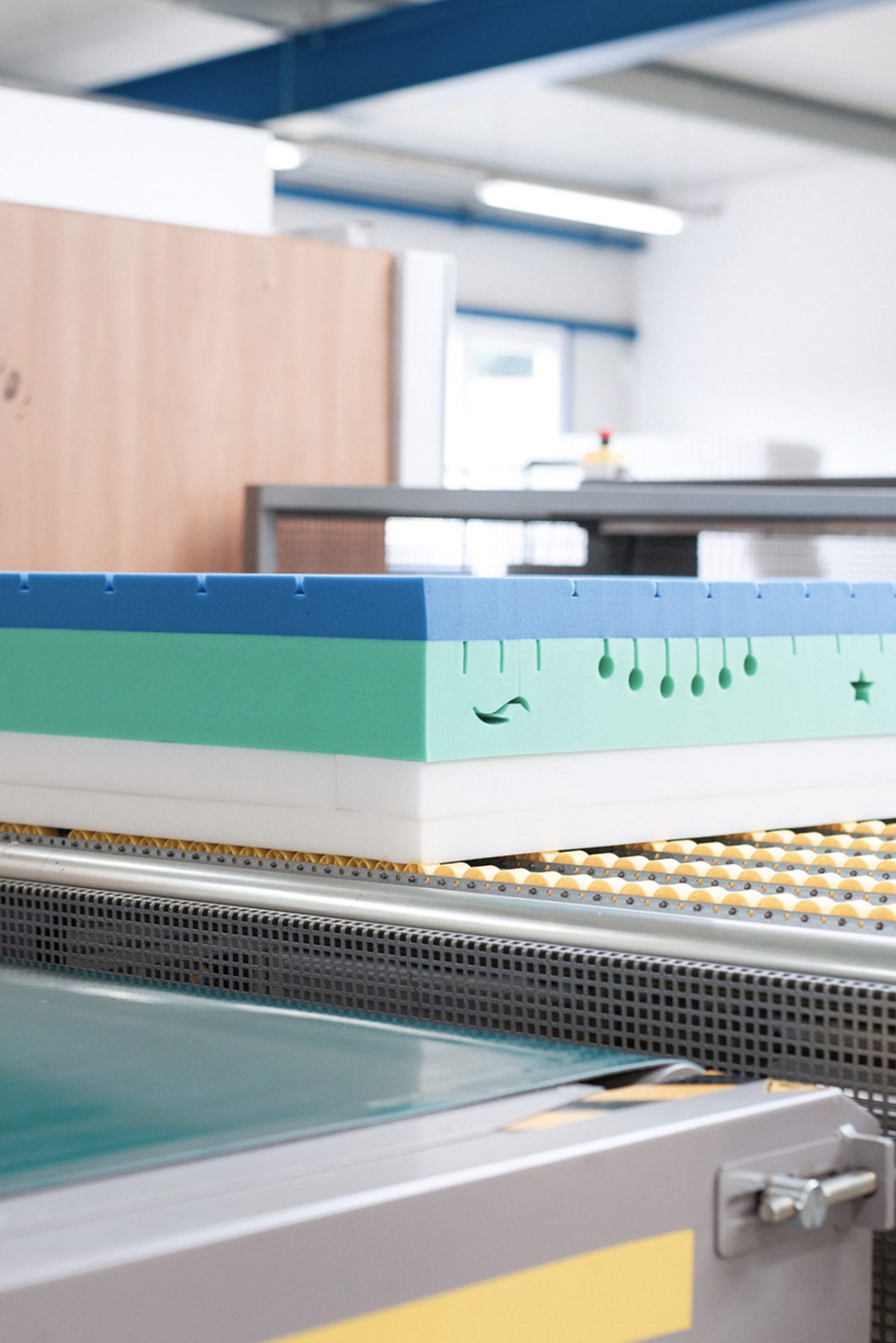 Matratze mit verschiedenen Schaumstoffebenen